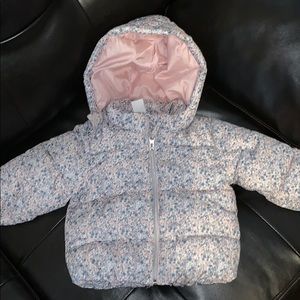 Floral H&M BabyGirl Puffer Jacket
